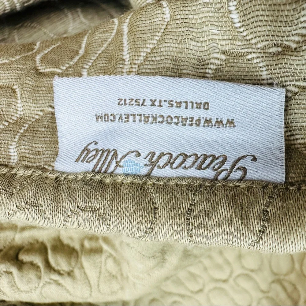 Peacock Alley Tan Camel Egyptian Cotton Quilted King Pillow Shams Set of 2